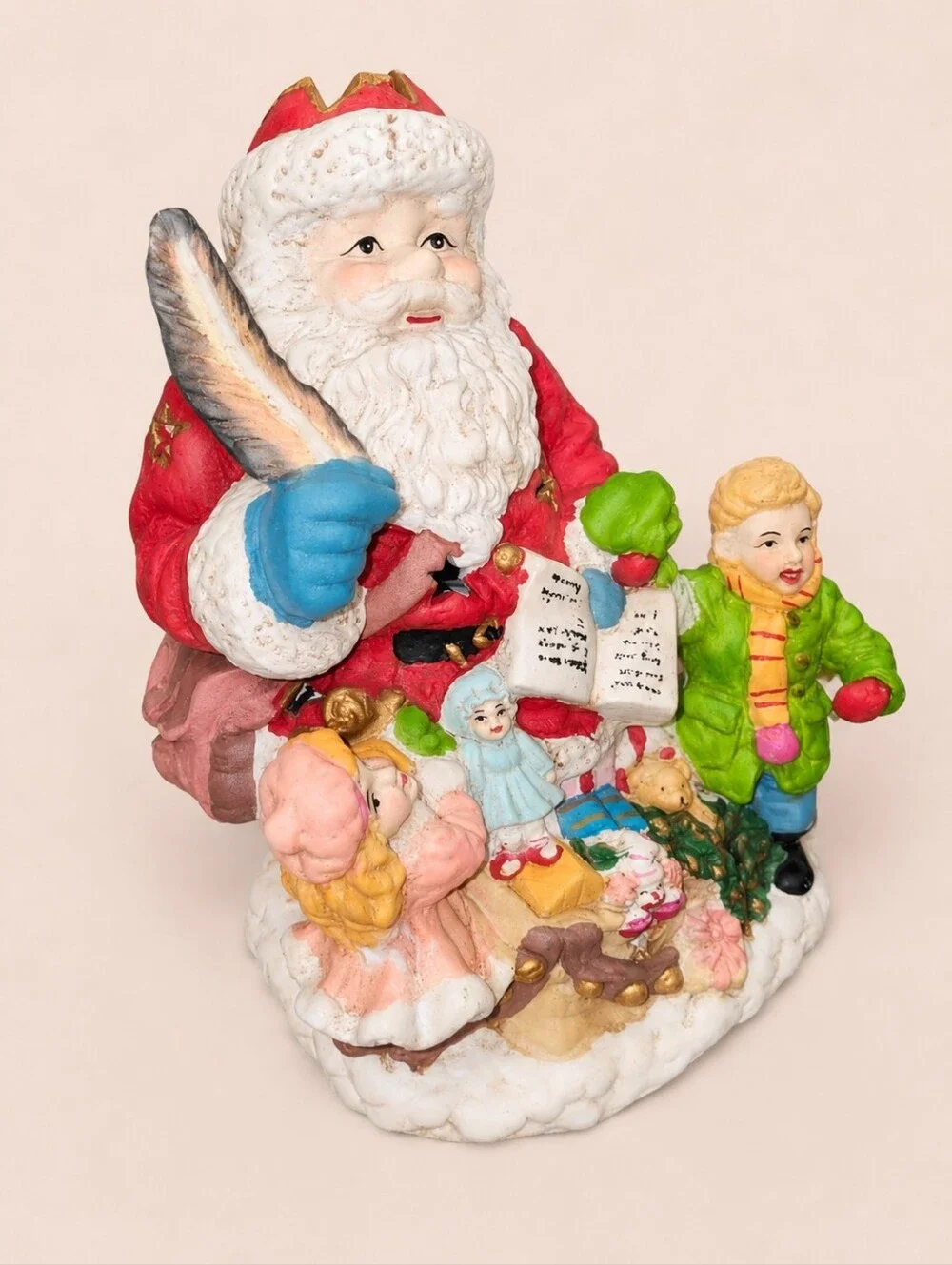 Vintage Brinn's 1992 Handcrafted Hand Painted Santa Claus Figurine